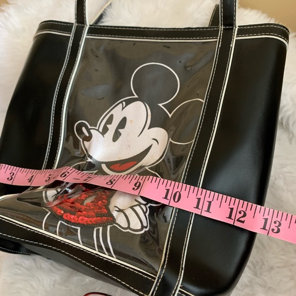 VINTAGE DISNEY Mickey Mouse black bag with sequins accents (behind plast… - Picture 9 of 15